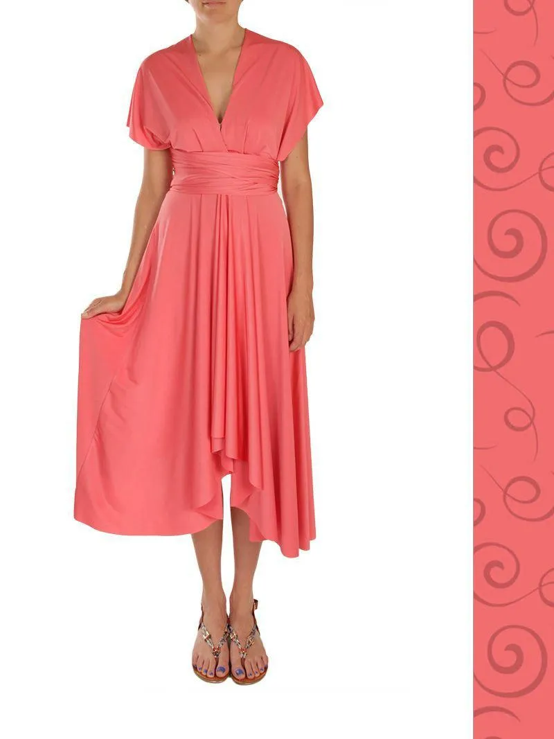 Wrap Dress - Midi - Black