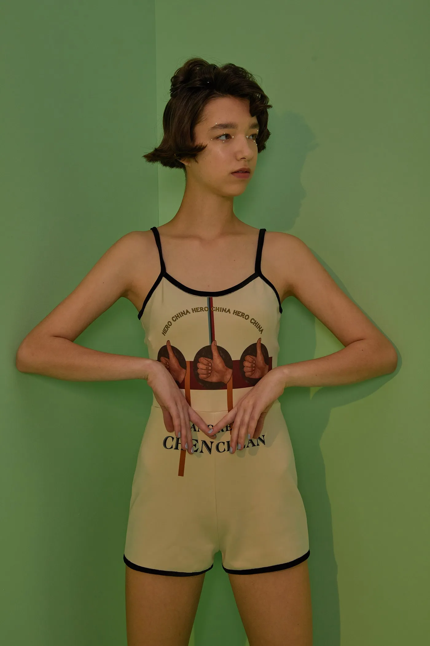 WXC | Thumb Up Sleeveless Jumpsuit