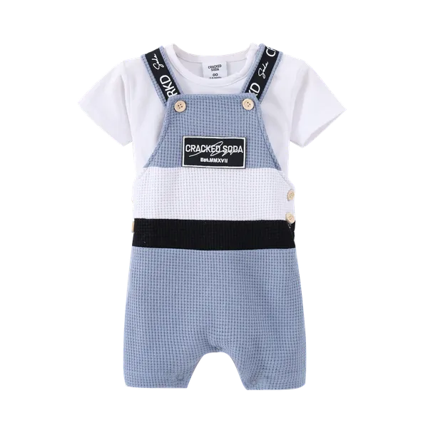 Xavier 2pce Overall Set - Dusty Blue