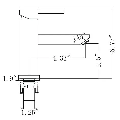 ZY6001-BN Legion Furniture Single Hole Single Handle Bathroom Faucet with Drain Assembly